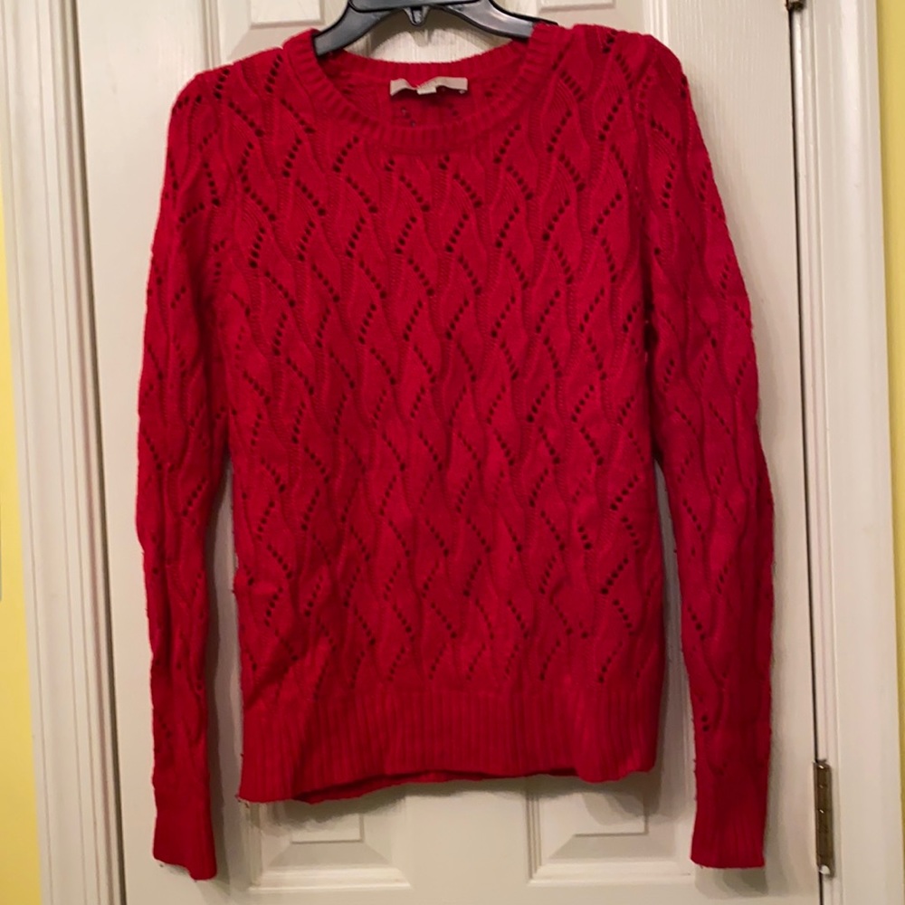 Cherry Red Loft Sweater Medium